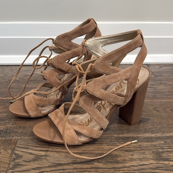 Sam Edelman Yardley tan nude suede heels sz 10​​​ - Picture 3 of 6
